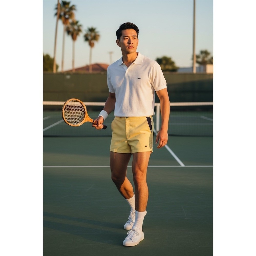 Vintage Kings Road Sears Tennis Shop Shorts Mens 34 Yellow Tennis Athletic 1970s